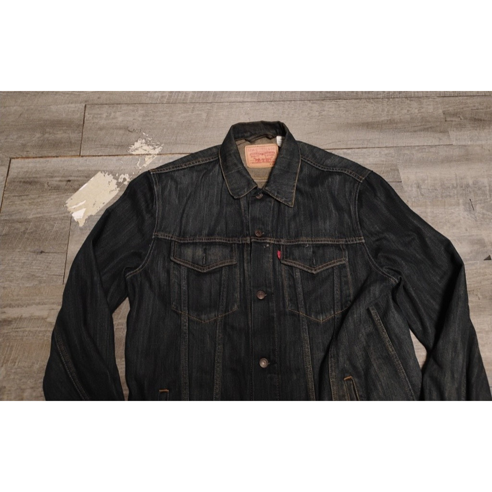 Levis Relaxed Trucker Jean Jacket Sz XXL dark wash indigo blue denim - Picture 8 of 9